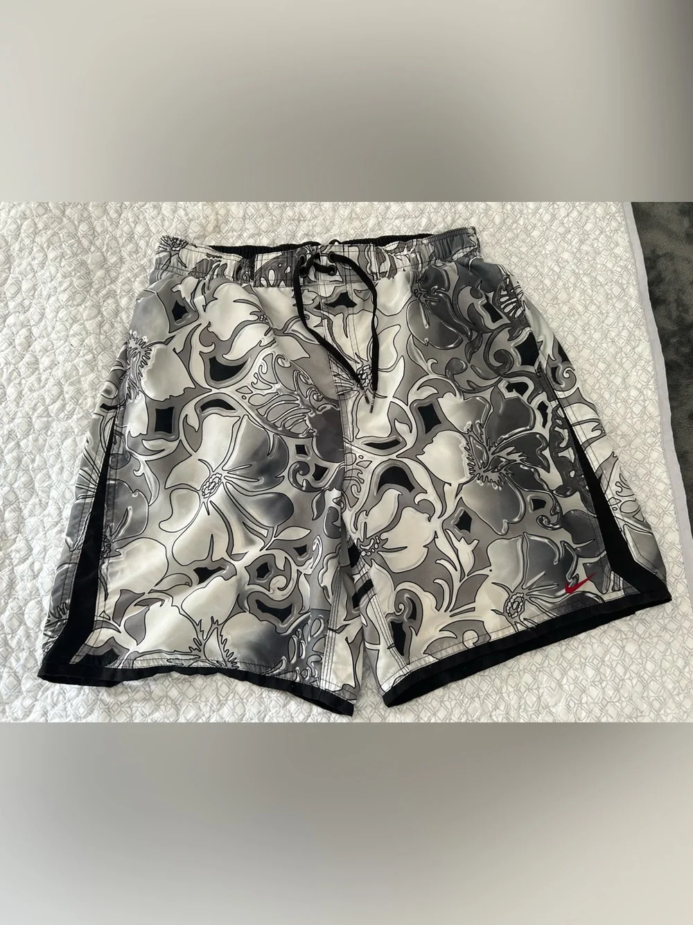 Nike Men’s Black and Gray Swim Trunks